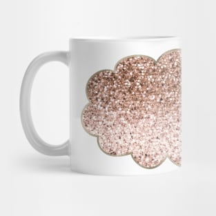 Cloud - rose gold glitter Mug